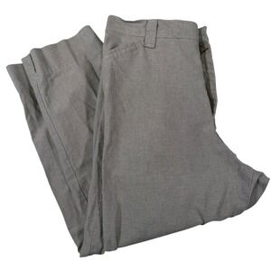 Riders Casuals 10 M Grey Straight Leg Pants High Waisted Neutral Minimalist